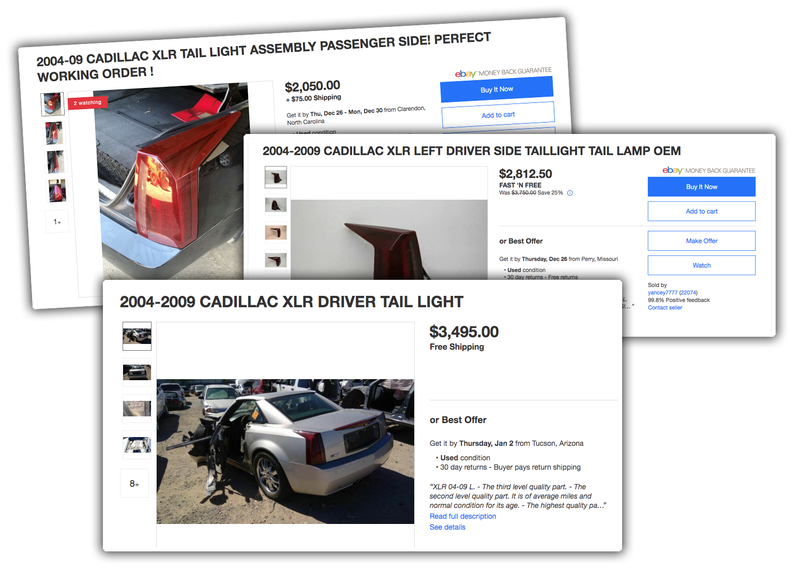 Illustration for article titled Why A Cadillac XLR Brake Light Can Cost More Than A Used Corolla